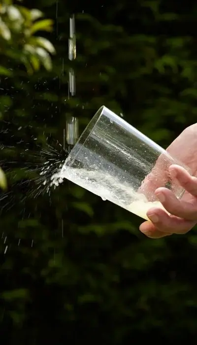 Natural cider poured into a glass