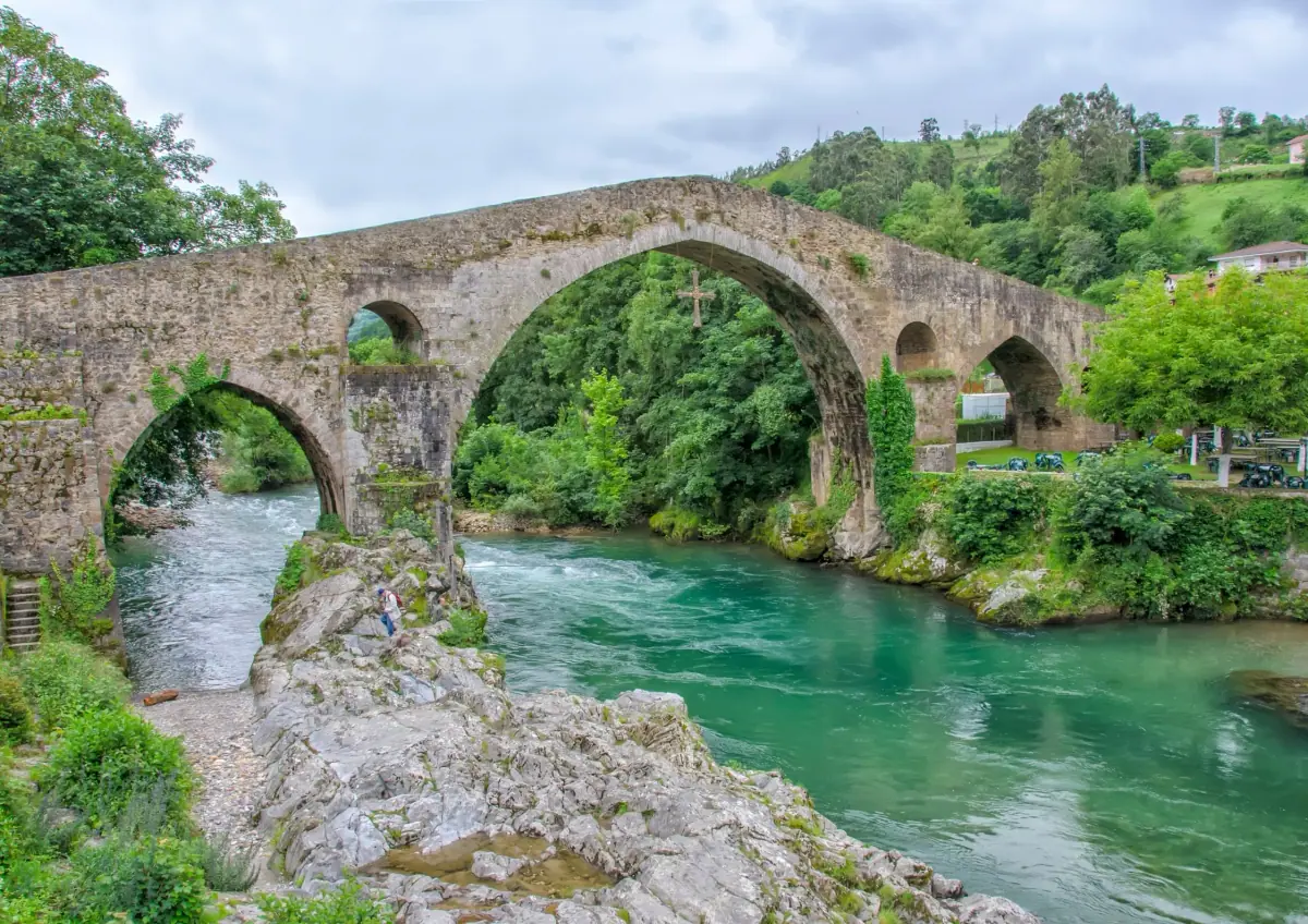 The Roman bridge of Cangas de Onís over the Sella