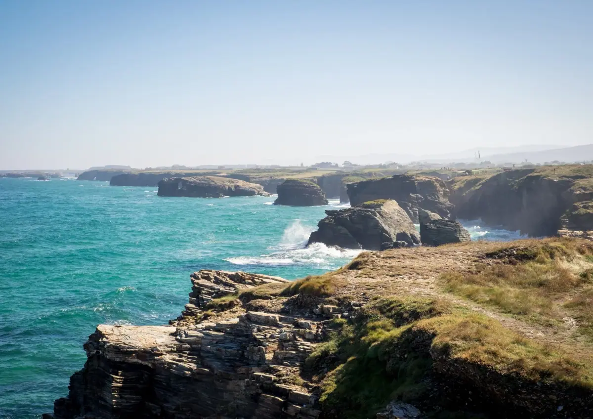 Cliffs and sea on the coast of Asturias