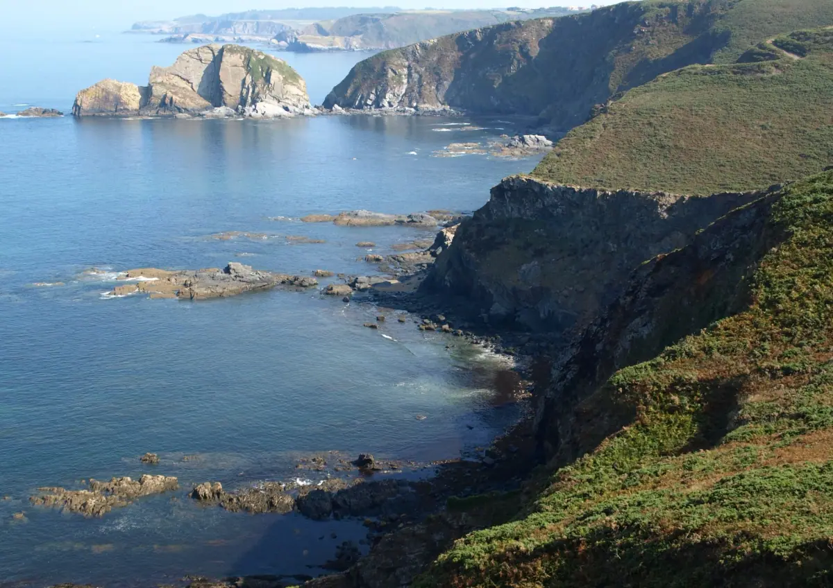 Coast of cliffs and islets in eastern Asturias