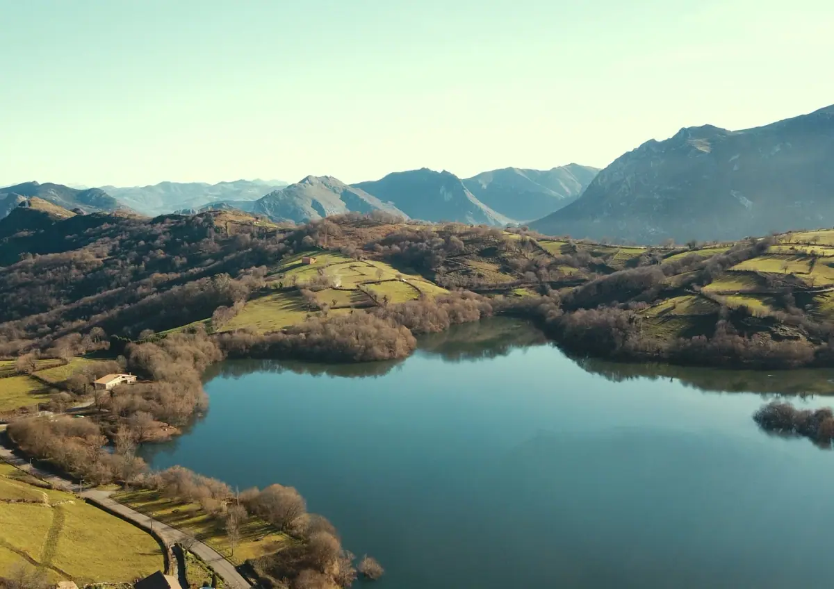 A reservoir among the mountains