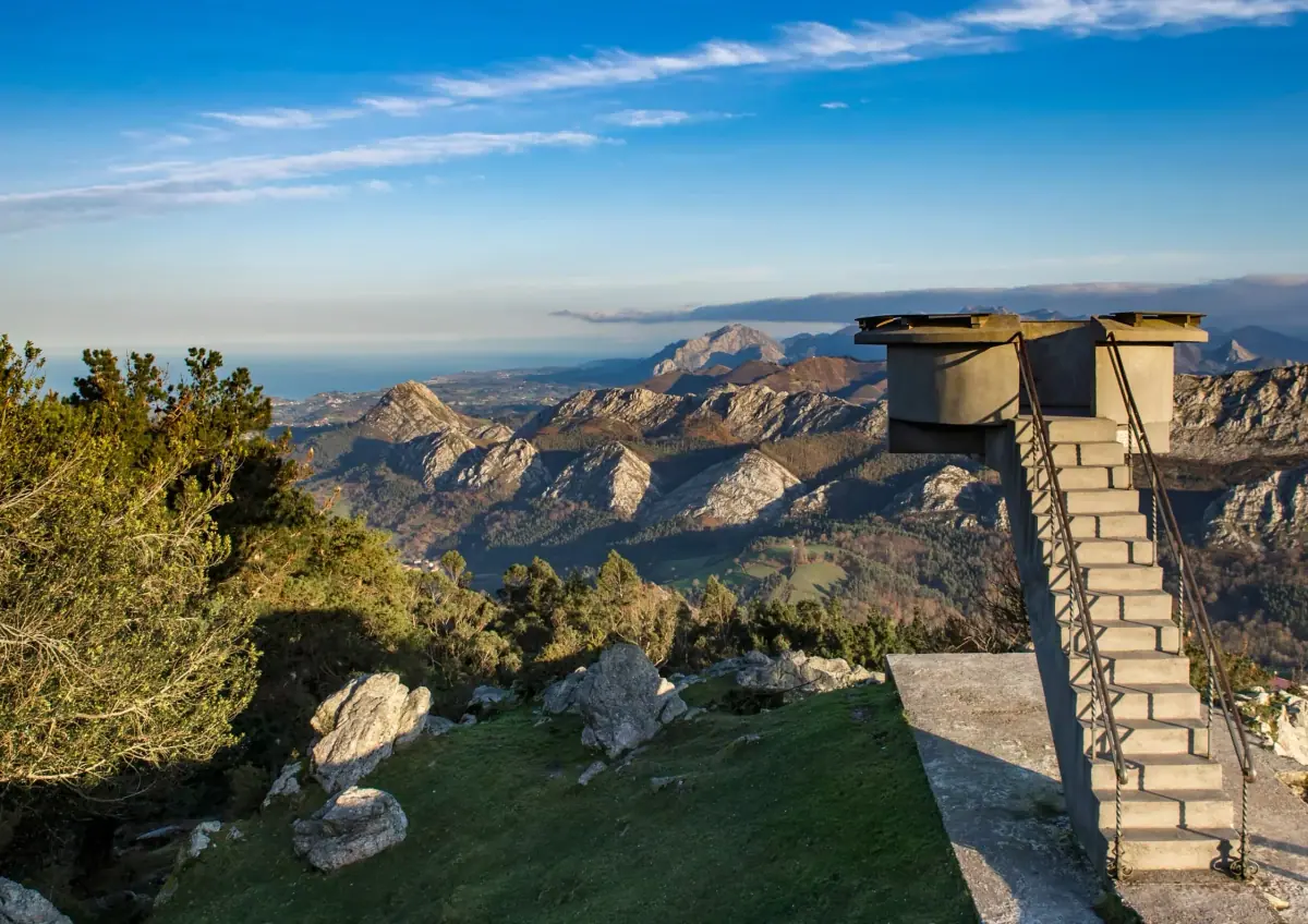 A stone viewpoint above the mountains