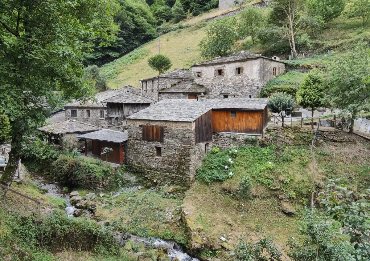 A stone hamlet in a green valley