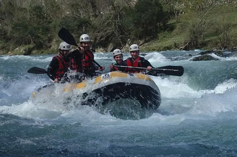 Rafting down an Asturian river