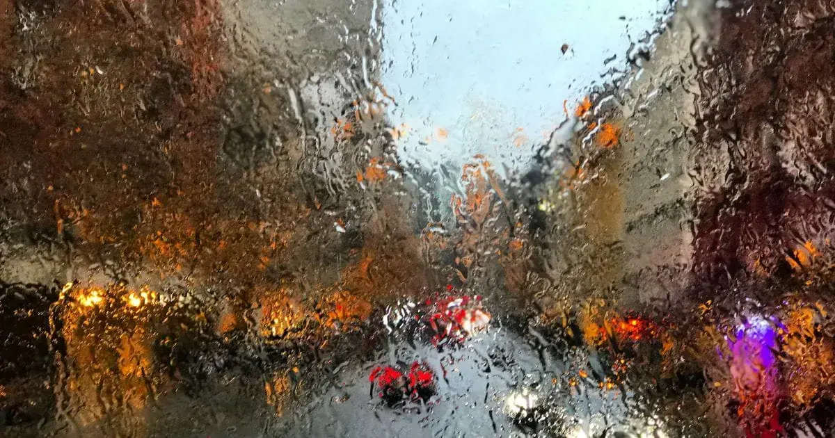 A street in the centre of Llanes on a rainy day