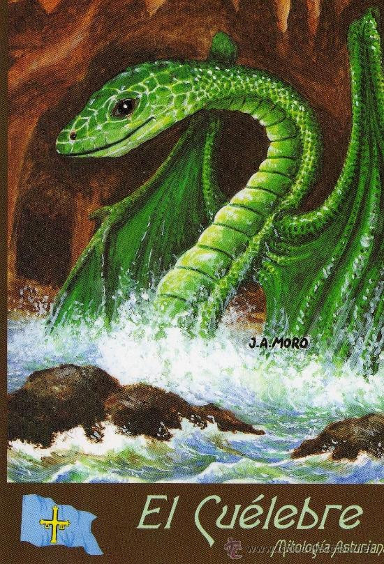 El cuelebre, la leyenda de los bufones, serpiente en cueva